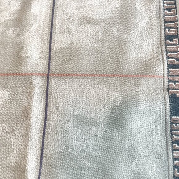 Vintage Jean Paul Gaultier Scarf – Negative Print Grid Design - Picture 4 of 7